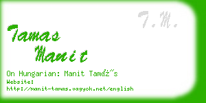 tamas manit business card